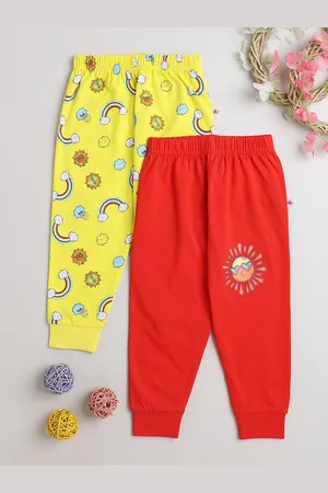BUMZEE Boys Pack Of 2 Graphic Printed Pure Cotton Joggers