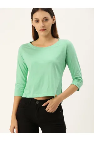Campus Women Sea Green Solid Top