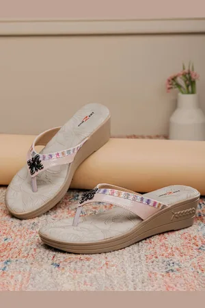 SHEZONE Embellished Open Toe Comfort Heels