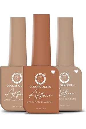 Colors Queen Set of 3 Affair Long Lasting & Chip-Resistant Matte Nail Lacquer - 13 ml each