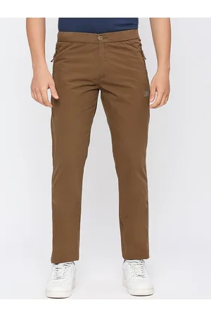 Relaxed Fit Cotton joggers - Dark brown - Men