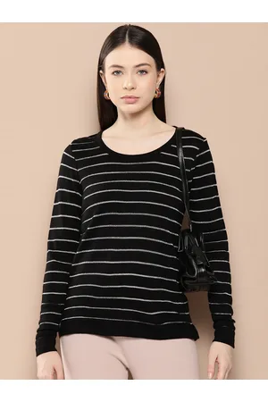 Chemistry Striped Acrylic Pullover