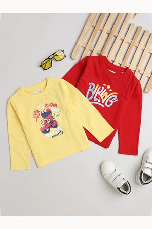 BUMZEE Boys Pack Of 2 Graphic Printed Cotton T-shirt