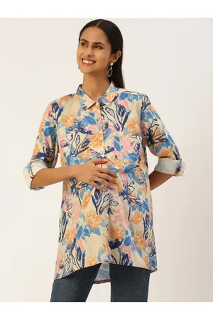 Blush Women Relaxed Floral Printed Maternity Shirt