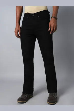 High Star Men Black Relaxed Fit Mildly Distressed Stretchable Jeans