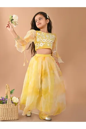 LilPicks Girls Embroidered Thread Work Ready to Wear Lehenga Choli