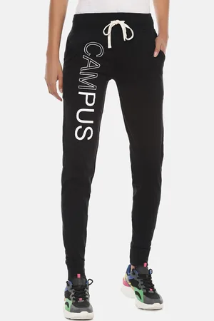 Campus Women Black Solid Joggers