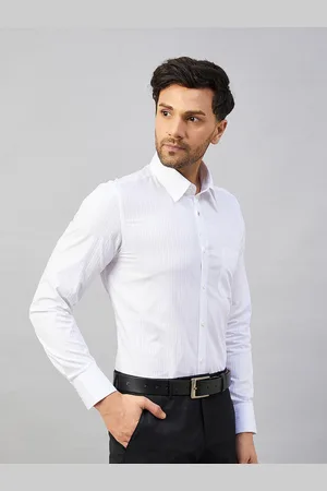 LOUIS STITCH Vertical Striped Comfort Regular Fit Cotton Formal Shirt