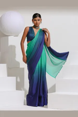 Swtantra Ombre Dyed Pure Chiffon Saree