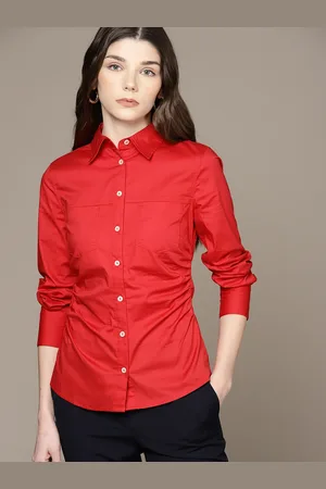MANGO Women Red Casual Shirt
