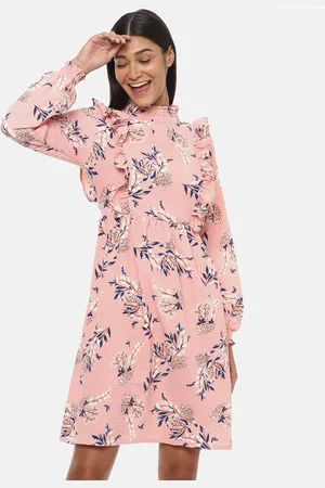 Campus Peach-Coloured A-Line Dress