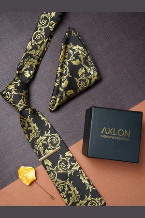AXLON Men Woven Design Accessory Gift Set