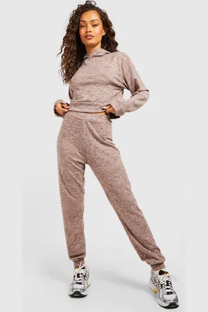 Boohoo Melange Effect Hooded Sweatshirt & Joggers