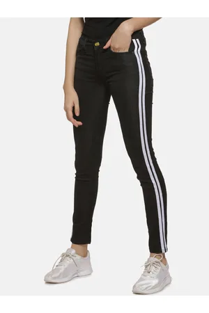 Campus Women Black Slim Fit Mid-Rise Clean Look Stretchable Jeans
