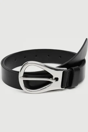 MANGO Women Black Solid Belt