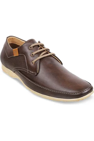 Metro Men Brown Solid Derbys