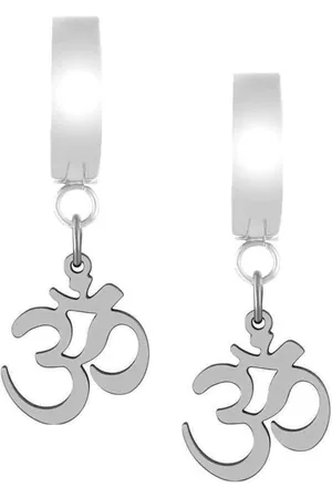 VÌEN Unisex Silver-Plated Contemporary Hoop Earrings