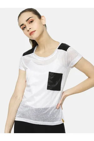 Campus Women White Colourblocked Top
