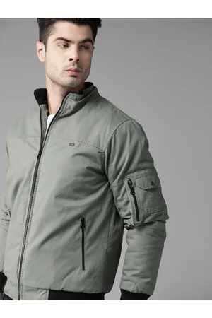 Roadster Men Grey Solid Puffer Jacket