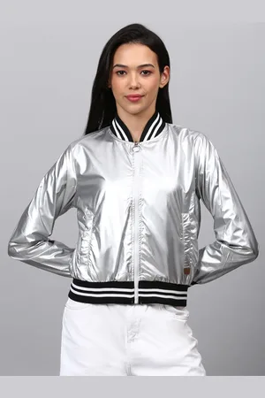 Campus Women Grey Bomber Jacket