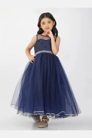 Toy Balloon Kids Girls Embellished Net Fit & Flare Maxi Dress