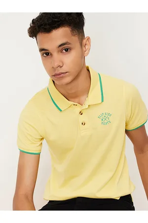 Max Collection Boys Typography Printed Polo Collar Regular Fit T-shirt