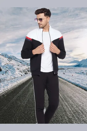 WILD WEST Colourblocked Mock Collar Tracksuit