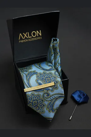 AXLON Men Woven Design Accessory Gift Set