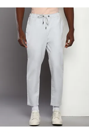 Calvin Klein Men Slim Fit Mid-Rise Cropped Casual Trousers