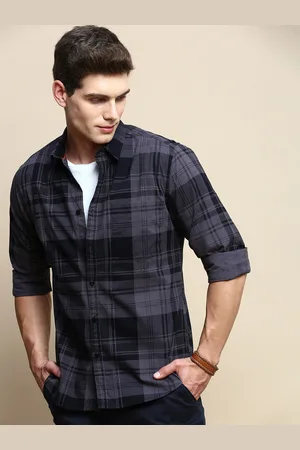 Invictus Sport Slim Fit Tartan Checks Cotton Casual Shirt