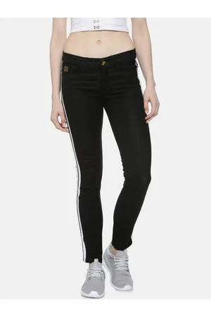 Campus Women Black & White Super Skinny Fit High-Rise Clean Look Jeans