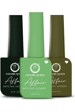 Colors Queen Set of 3 Affair Long Lasting & Chip-Resistant Matte Nail Lacquer - 13 ml each