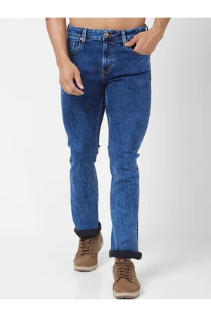 SPYKAR Men Rafter Relaxed Fit Low Distress Light Fade Stretchable Jeans
