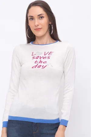 Globus Women Off-White Printed Pure Cotton Top