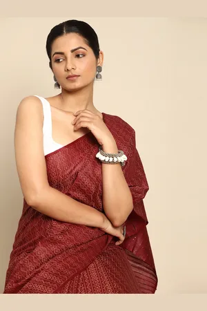 Taavi Zari Silk Blend Bhagalpuri Saree