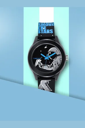 Fastrack Unisex Black Tees Space Analogue Watch 38003PP26
