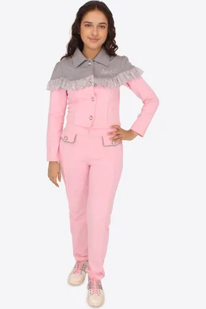 CUTECUMBER Girls Colourblocked Shirt with Trousers