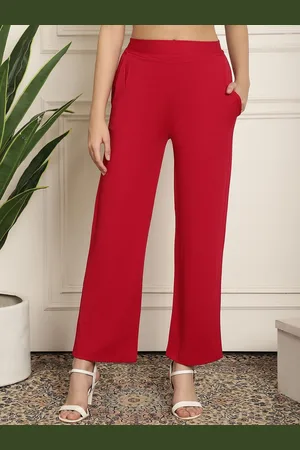 NEUDIS Women Solid Smart Straight Fit Parallel Trousers
