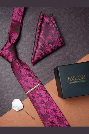 AXLON Men Woven Design Accessory Gift Set