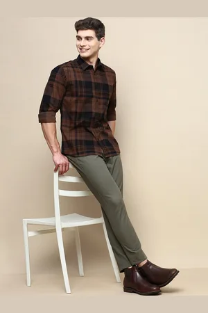 Invictus Sport Slim Fit Tartan Checks Twill Cotton Casual Shirt