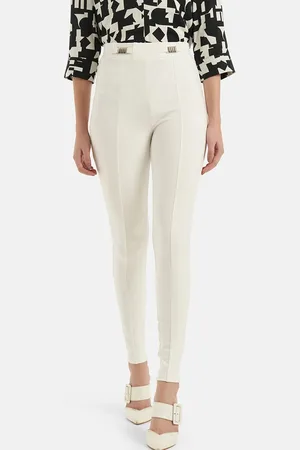 Kazo Women White Slim Fit High Rise Jeggings