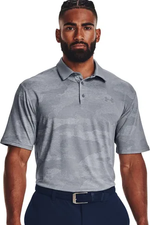 Under Armour Playoff Camo Jacquard Relaxed Fit Polo Collar T-Shirt