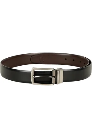 ZEVORA Men Black & Brown Solid Belt
