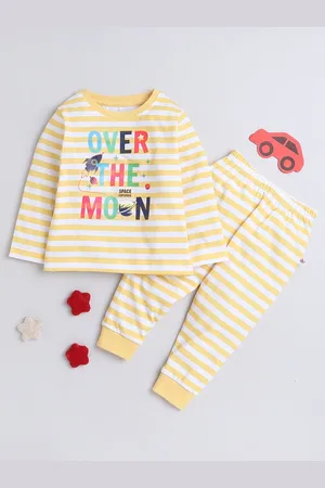 BUMZEE Boys Conversatinal Printed Pure Cotton T-shirt With Pyjamas