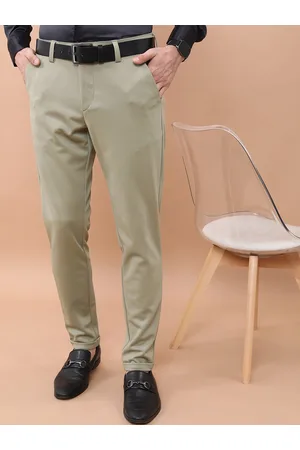 Buy Dark Blue Straight Stretch Chino Trousers from Next India