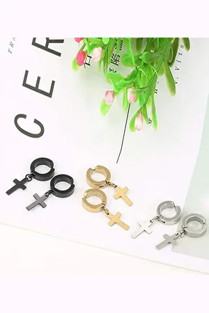 VÌEN Unisex Set Of 4 Assorted Circular Drop Earrings