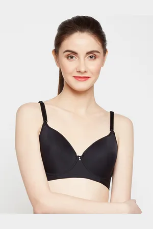 Lebami Black Solid Non-Wired Lightly Padded Sports Bra 3601