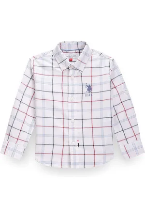 Ralph Lauren Boys Classic Windowpane Checks Twill Pure Cotton Casual Shirt