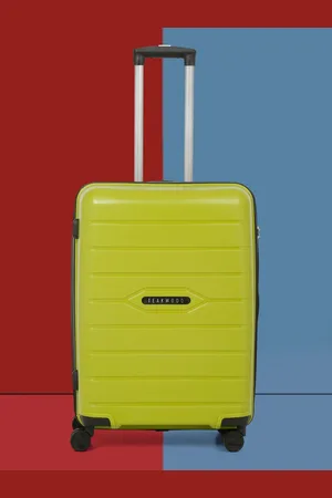 Teakwood Leathers Vibes Textured Hard-Sided Medium Trolley Suitcase-57 L