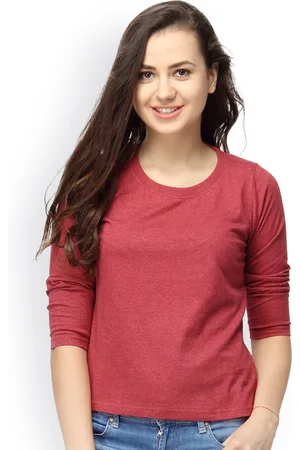 Campus Women Maroon Solid Top